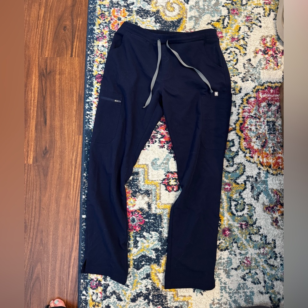 Navy Blue Figs Scrub Pants Size Small Petite length